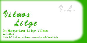 vilmos lilge business card